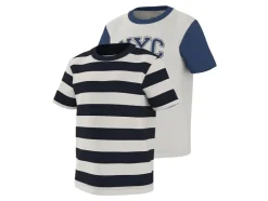 Camiseta de manga corta para niño pequeño, 2 unidades.