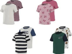 Camiseta de manga corta para niño pequeño, 2 unidades.