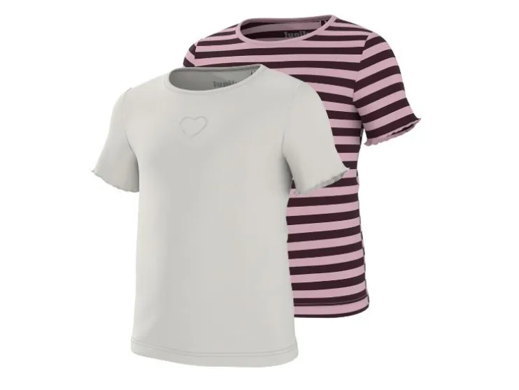 Camiseta de manga corta para niño pequeño, 2 unidades.