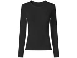 Camiseta de manga larga de canalé para mujer