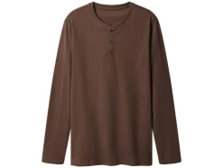 Camiseta de manga larga para hombre con botonadura