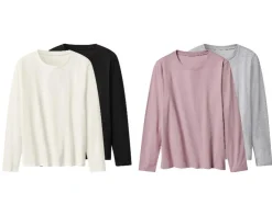 Camiseta de manga larga para mujer, 2 unidades.