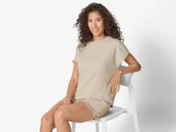 Camiseta de mujer con textura arrugada de moda