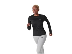 Camiseta funcional de running para mujer, corte atlético.
