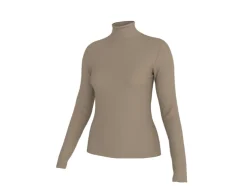Camisetas de cuello alto acanaladas para mujer pack 2