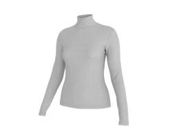 Camisetas de cuello alto acanaladas para mujer pack 2