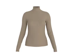 Camisetas de cuello alto acanaladas para mujer pack 2