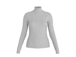 Camisetas de cuello alto acanaladas para mujer pack 2