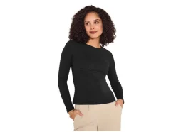 Camisetas de manga larga de canalé para mujer, pack de 2.