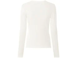 Camisetas de manga larga de canalé para mujer, pack de 2.