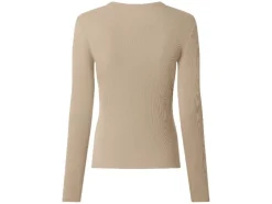 Camisetas de manga larga de canalé para mujer, pack de 2.