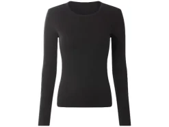 Camisetas de manga larga de canalé para mujer, pack de 2.