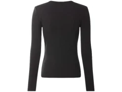 Camisetas de manga larga de canalé para mujer, pack de 2.