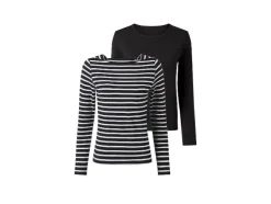 Camisetas de manga larga para mujer, 2 unidades.