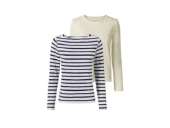 Camisetas de manga larga para mujer, 2 unidades.
