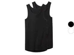 Camisetas de tirantes de canalé fino para hombre, 2 unidades.