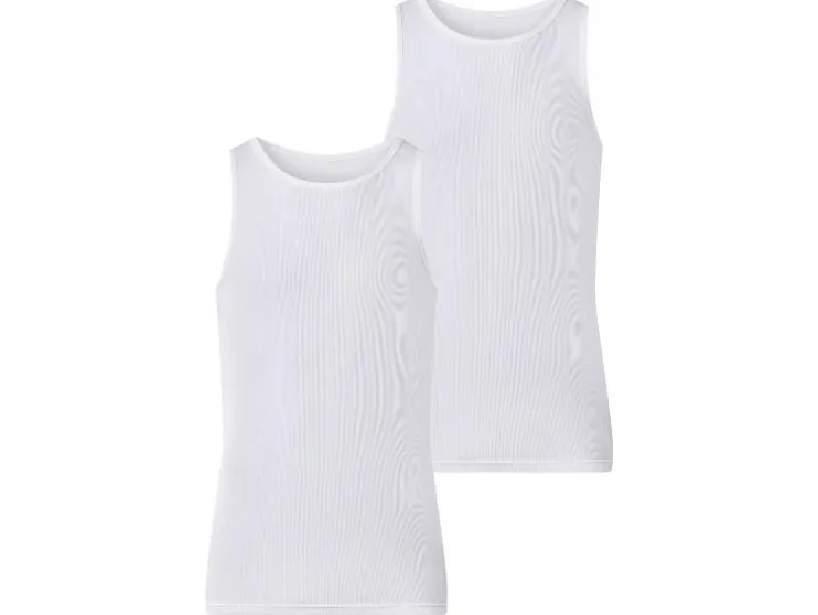 Camisetas de tirantes de canalé doble para hombre, 2 unidades.