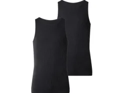 Camisetas de tirantes de canalé doble para hombre, 2 unidades.