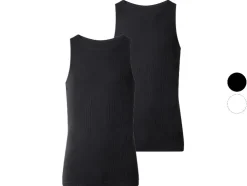 Camisetas de tirantes de canalé doble para hombre, 2 unidades.