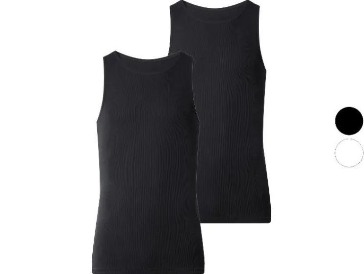 Camisetas de tirantes de canalé doble para hombre, 2 unidades.
