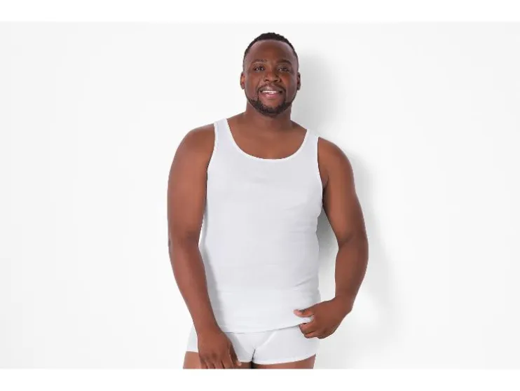 Camisetas interiores de canalé fino para hombre, 3 unidades.