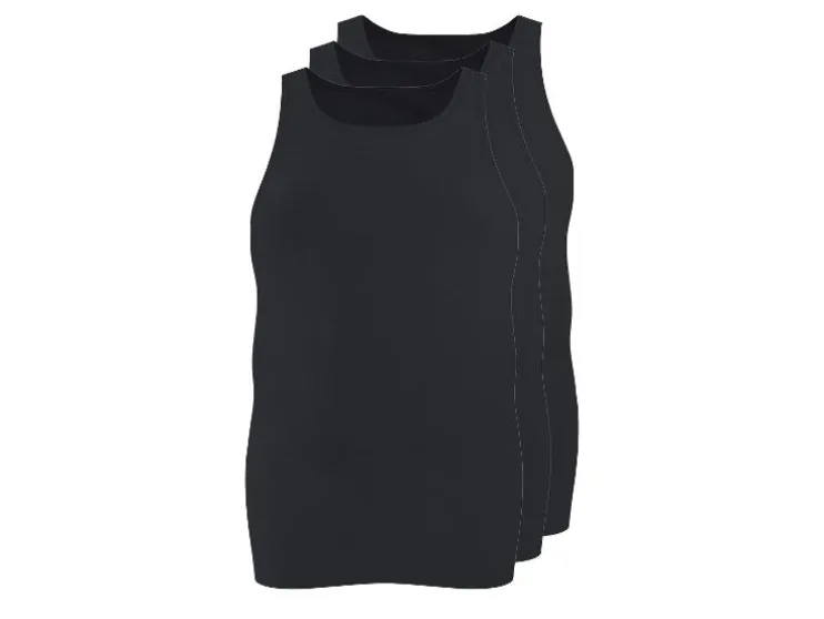 Camisetas interiores de canalé fino para hombre, 3 unidades.