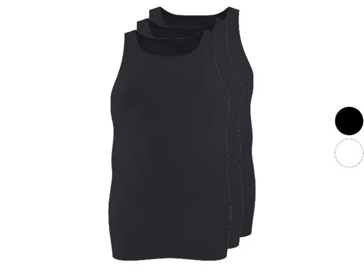 Camisetas interiores de canalé fino para hombre, 3 unidades.