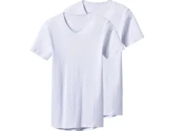 Camisetas interiores de canalé, 2 unidades.