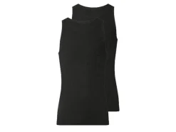 Camisetas sin mangas de canalé doble para hombre, 2 unidades.