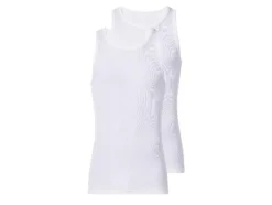 Camisetas sin mangas de canalé doble para hombre, 2 unidades.