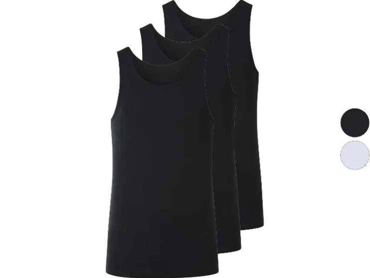 Camisetas sin mangas de canalé fino para hombre, 3 unidades.