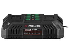 Cargador doble con batería de 20 V »PDSLG 20 B1«, con indicador del estado de carga de la batería de 3 niveles.