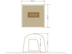 Carpa de camping, 4-6 personas.