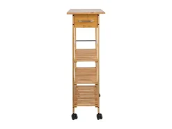 Carrito camarera para cocina de bambú