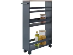 Carro camarera para cocina, con ruedas.