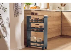 Carro camarera para cocina, con ruedas.