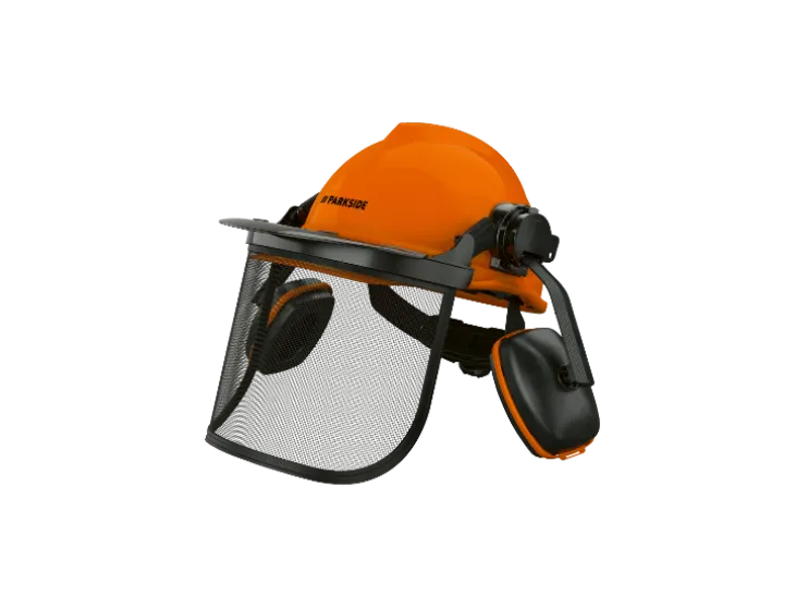 Casco de protección forestal, con protección auditiva.