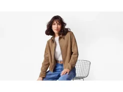 Cazadora bomber de terciopelo para mujer