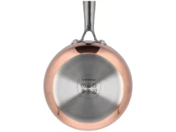 Cazo de cobre con mango, Ø 16 cm, acero inoxidable con revestimiento de cobre.