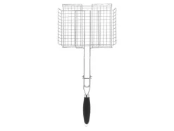 Cesta para parrilla / Set de cesta cilíndrica / Soporte para pescado a la parrilla / Soporte para hamburguesas a la parrilla.