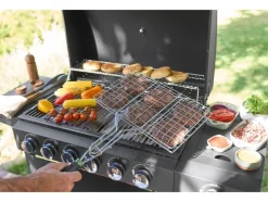 Cesta para parrilla / Set de cesta cilíndrica / Soporte para pescado a la parrilla / Soporte para hamburguesas a la parrilla.