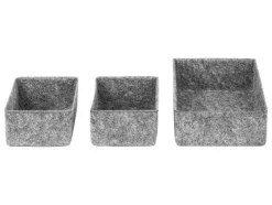 Cestas de fieltro para almacenamiento / Cesta grande de fieltro para almacenamiento / Cestas pequeñas de fieltro para almacenamiento.
