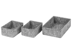 Cestas de fieltro para almacenamiento / Cesta grande de fieltro para almacenamiento / Cestas pequeñas de fieltro para almacenamiento.