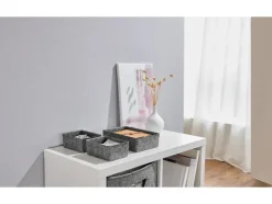 Cestas de fieltro para almacenamiento / Cesta grande de fieltro para almacenamiento / Cestas pequeñas de fieltro para almacenamiento.