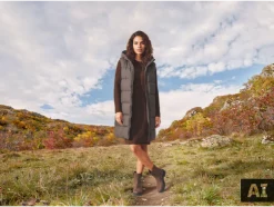 Chaleco acolchado largo para mujer