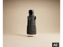 Chaleco acolchado largo para mujer