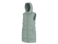 Chaleco acolchado largo para mujer