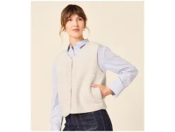 Chaleco para mujer de efecto pelo