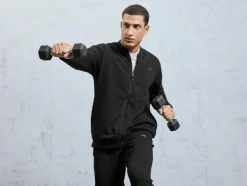 Chaqueta de felpa para hombre con tecnología HeiQ Mint.
