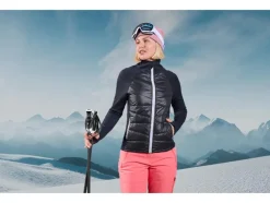 Chaqueta de mujer, parte delantera de material acolchado.
